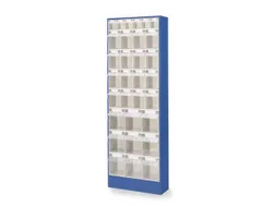 Transparante Magazijnbakken 31Bakken Abs-Kunststof Corpus Ral5010