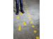 OUTLET Vloermarkeringssticker Voet Geel 90x240mm - 1