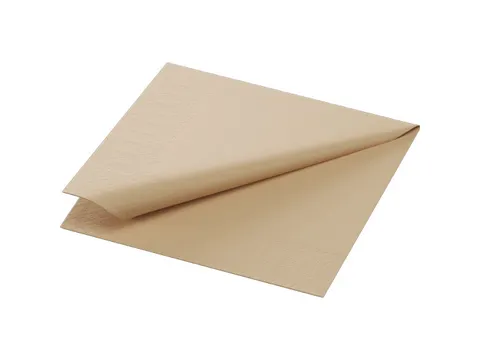 Servet 24x24cm 1/4 vouw 2laags Eco bruin doos 8x300st