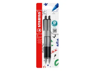 Balpen STABILO pointball colorful medium zwart blister à 2 stuks - 6