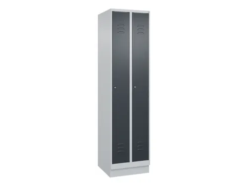 locker,HxBxD 1950x500x500mm,2vak,vak B 250mm,cil.-slot,sokkel