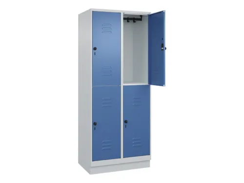 dubbeldekse locker,HxBxD 1950x800x500mm,2x2vak.,vak B 400mm