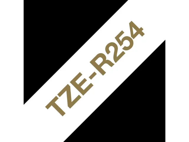 Labeltape Brother P-touch TZe-R254 24mm goud op wit
