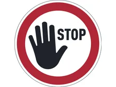 Verwijderbare vloersticker stop