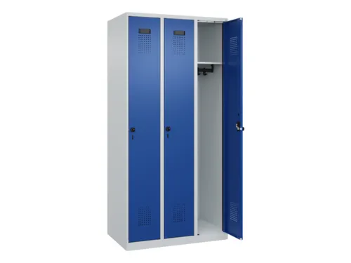 locker,HxBxD 1850x900x500mm,3vak,vak B 300mm,draaigrendel