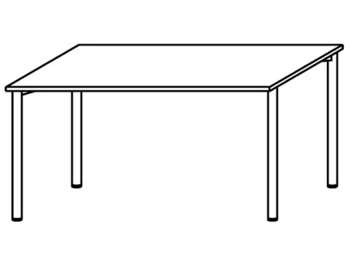 In Hoogte Verstelbaar Bureau 680-800X1800X800Mm Blad Wit 4-Voeten