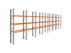 palletstelling,basis+7xaanbouw,HxBxD 3990x15500x750mm,vakl. 3000kg