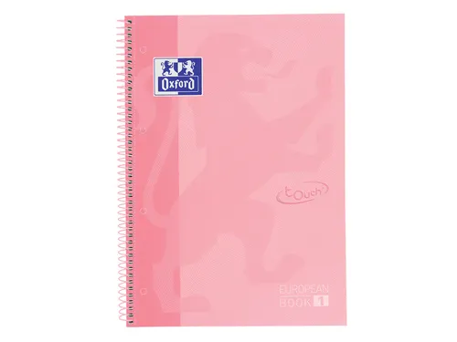 Notitieboek Touch Europeanbook A4+ lijn 80v Pastel Roze