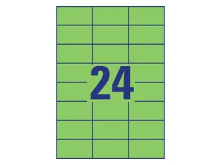 Gekleurd Etiket Avery Zweckform 70x37mm Groen 2400 stuks - 3