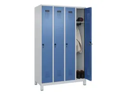 locker,HxBxD 1950x1200x500mm,4vak,vak B 300mm,draaigrendel,voeten