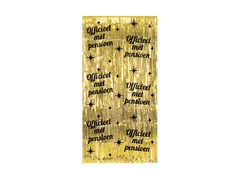 Feestgordijn Classy Party Curtain 'Pensioen' Goud-Zwart 100x200cm