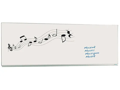Schoolbord Enkelvlaksbord 120x300cm Magnetisch Wit emaille