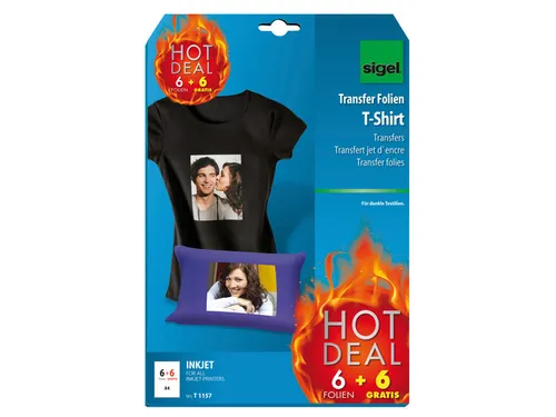 inkjetfolie A4 Transfer blanco 6 vel voor donkere kleding/textiel