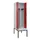 PBM-locker met bank,HxBxD 2120x600x815mm,2vak,vak B 300mm,draaigrendel