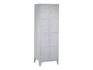 lockerkast,HxBxD 1850x600x500mm,2x4vakken,RAL7035,front RAL7035 - 2