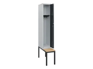 locker met bank,HxBxD 1950x300x815mm,1vak,vak B 300mm,cil.-slot - 2