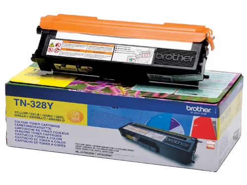 Tonercartridge Brother TN-328Y geel
