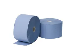 Papieren Poetsdoek Rol 3-Laags Recycled Blauw 360m / 22cm Breed