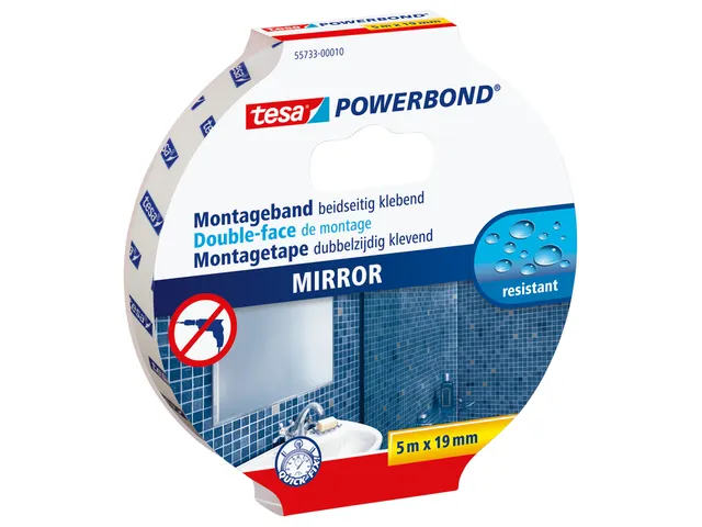 Powerbond Tesa 55733 voor spiegels 19mmx5m
