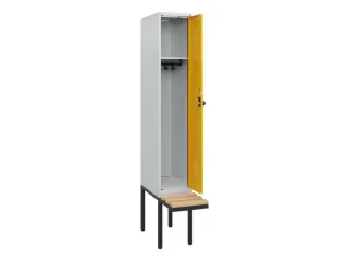 locker met bank,HxBxD 1950x300x815mm,1vak,vak B 300mm,draaigrendel - 1