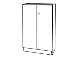 kantoorkast,HxBxD 1270x800x420mm,2xhouten vloer,3ordnerhoogte,romp wit