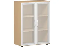 vitrinekast HxBxD 1104x800x420mm 2xhouten vloer 3OH beuken