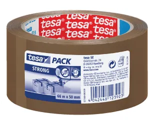 Verpakkingstape Tesapack Strong 57168 Pp 50mmx66m Low Noise Bruin - 1