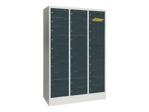 Postsorteerkast 1850x1230x500mm 3x10 Vakken Ral7035 Front Ral7016