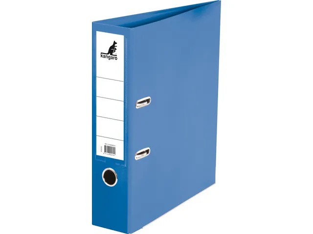 Classeur à levier plastifié Kangaro PP/Papier 75mm bleu