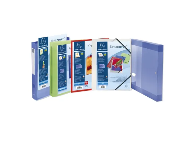 Kreacover Elastomap A4 Transparant Polypropyleen Met 3 Kleppen