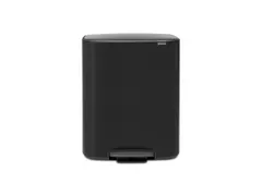 Afvalbak Bo Pedaalemmer 2x30 Liter Mat Zwart