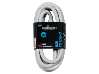 Kabel Green Mouse USB-A to USB-C data Woven 2m blisterverpakking - 2