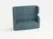 canapé,2 sièges,insonorisant,tissu bleu clair,HxlxP 1330x1570x760mm