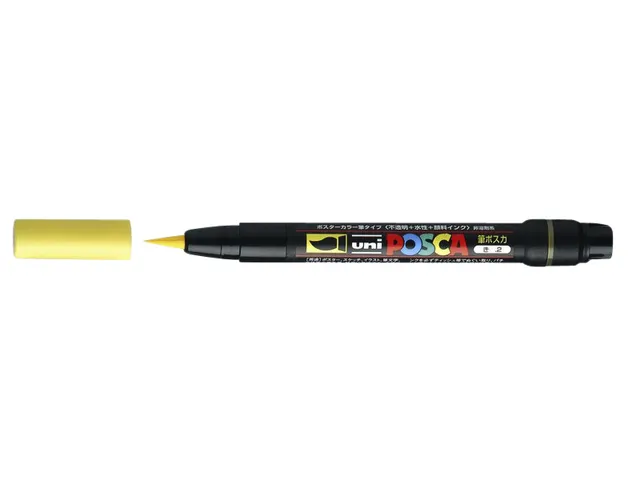 Brushverfstift Posca PCF350 Penseelpunt 1-10mm Geel