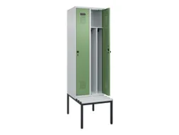 locker met bank,voor scheiding van kleding,HxBxD 2120x600x815mm,2vak