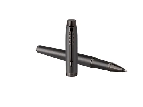 Rollerpen Parker IM Monochrome Gun Metal Fijn Zwarte inkt
