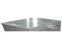 2-dlg. klapdeksel,staal,v. Gaasbox,BxD 600x800mm,verzinkt