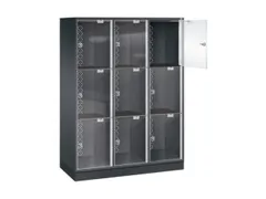grootvolume-lockersysteem,HxBxD 1750x1220x500mm,3x3vakken,cil.-slot