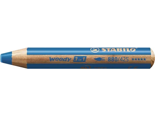 Kleurpotloden STABILO 880 woody 3 in 1 Arty incl puntenslijper ass 6st