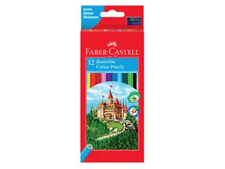 Kleurpotloden Faber-Castell zeskantig in kartonnen etui a 12st. - 2