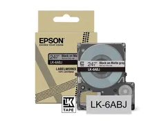 C53S672088 Epson 24mm grijs zwart LK-6ABJ lettertape mat 8m