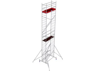 vouwsteiger,werk H 9,8m,steiger H 9m,platform BxD 2000x600mm,aluminium - 1
