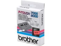 Lettertape Brother Tx-431 P-touch 12mm Zwart Op Rood