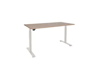 Elektrisch verstelbaar bureau 160x80cm Frame Wit Blad Havanna Kers - 1
