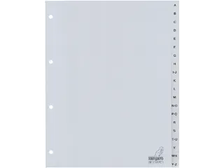 Tabblad Kangaro G420AZ A4 4-Gaats A-z Pp 20-Delig Grijs - 1