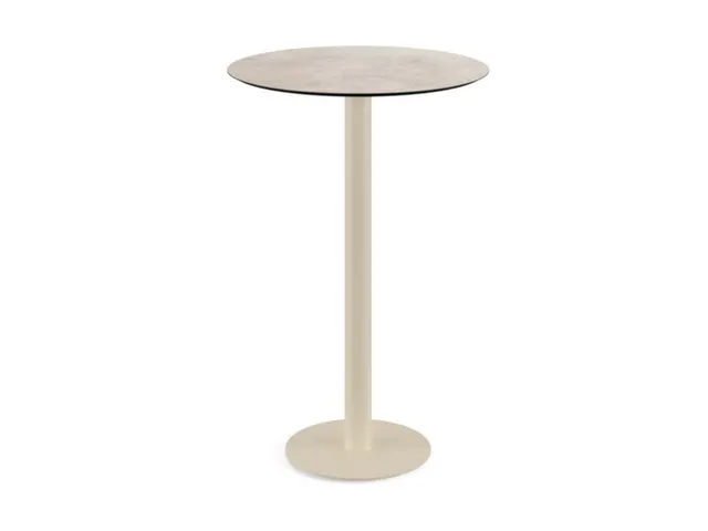 statafel,HxØ 1090x700mm,rond,schotelvoet zandkleuren