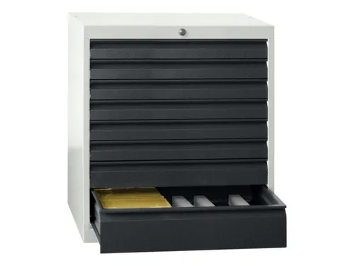 ladekast HxBxD 600x715x600mm 5laden slot RAL7035 front RAL7016