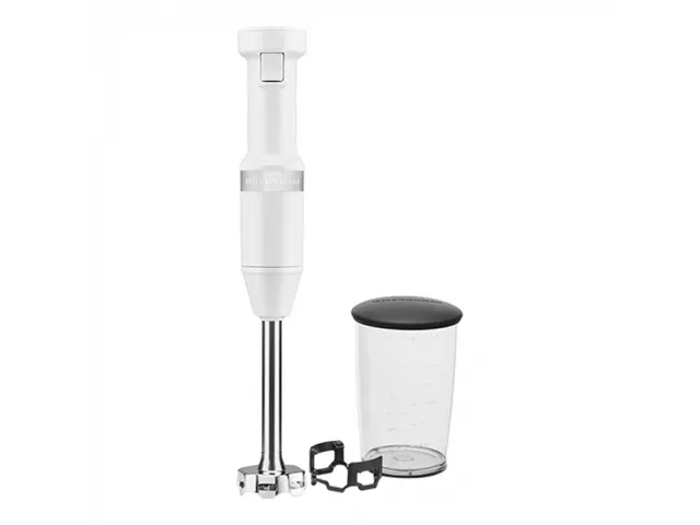 Kitchenaid Staafmixer Classic Wit 20cm met panbeschermer