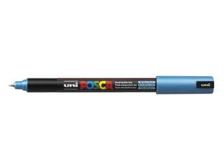 Verfstift Posca PC1MR Extra Fijne punt 0,7mm Metallic blauw - 2