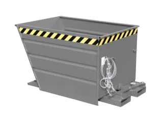 kiepbak,HxLxB 730x1370x800mm,0,55m³,draagverm. 750kg,RAL7005 - 1
